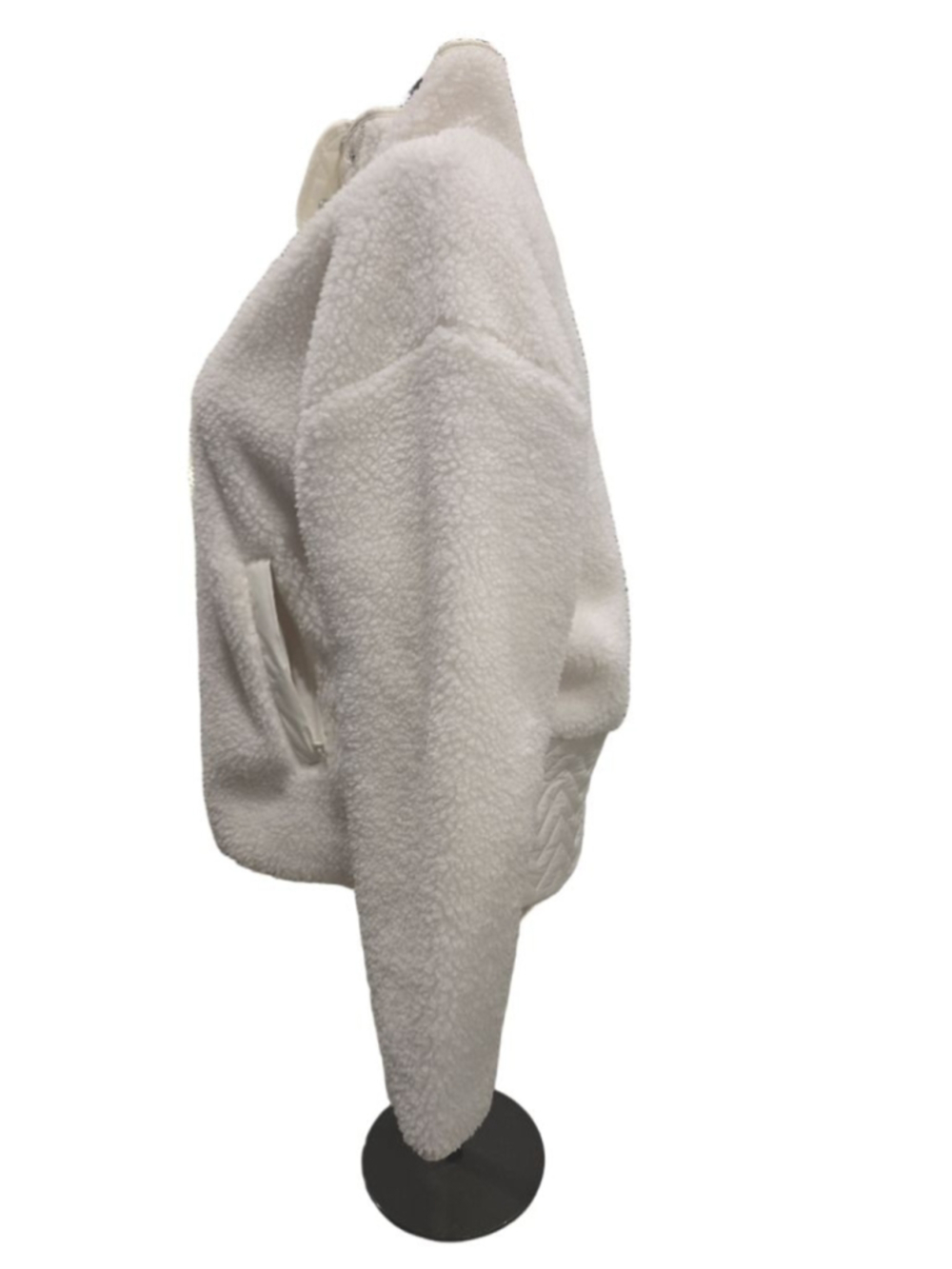 Athleta White Sherpa Pullover Jacket Size Large - Picture 3 of 9